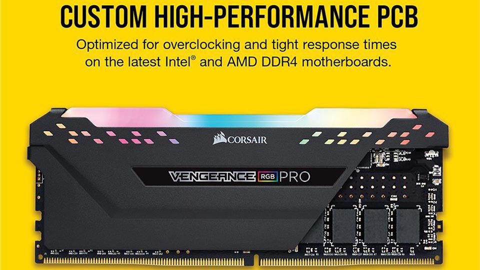 سایز و فرم ساختاری رم دسکتاپ کورسیر مدل Vengeance RGB PRO Dual 3200MHz ظرفیت 16GB