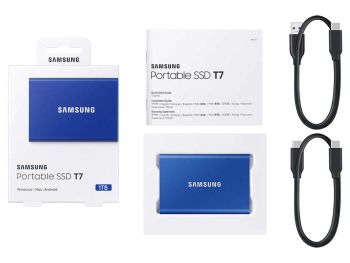 خرید بدون واسطه اس اس دی اکسترنال سامسونگ مدل Samsung T7 Non Touch ظرفیت 1 ترابایت با گارانتی گروه ام آی تی