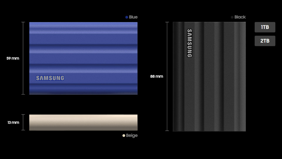 ویژگی های تخصصی اس اس دی اکسترنال USB 3.2 سامسونگ مدل Samsung T7 Shield ظرفیت 1 ترابایت