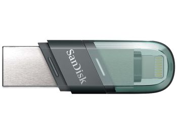 خرید آنلاین فلش مموری USB 3.1 و Lightning سن دیسک مدل SanDisk iXpand ظرفیت 64 گیگابایت با گارانتی گروه ام آی تی