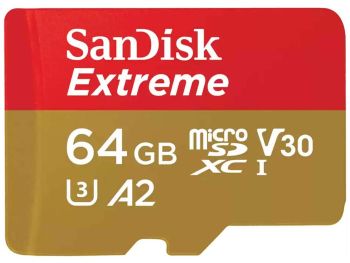 خرید اینترنتی کارت حافظه MicroSDXC سن دیسک مدل SanDisk Extreme microSDXC UHS-I U3 A2 V30 ظرفیت 64 گیگابایت از فروشگاه شاپ ام آی تی